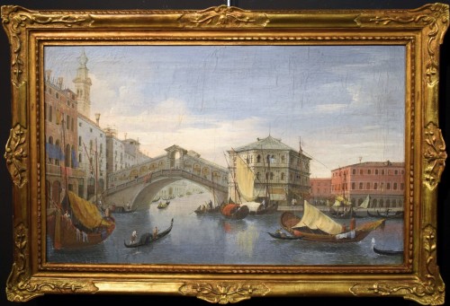 Venise, deux vues de la Ville - Italie fin 18e siècle - Tableaux et dessins Style Louis XVI